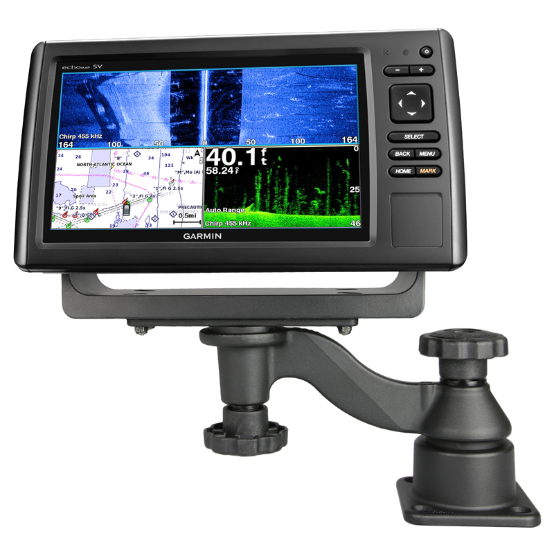 RAM-109HU Swing Arm Halterung für Fishfinder mit Geräteplatte 1