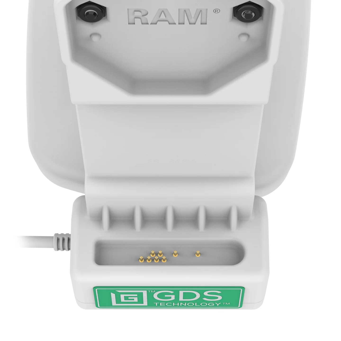 RAM-GDS-DOCKLR-D14-U1C-2A-GRY GDS® Uni-Conn™ Ladedock mit Power USB-C & Data 2 x USB-A, abschließbar - grau 4