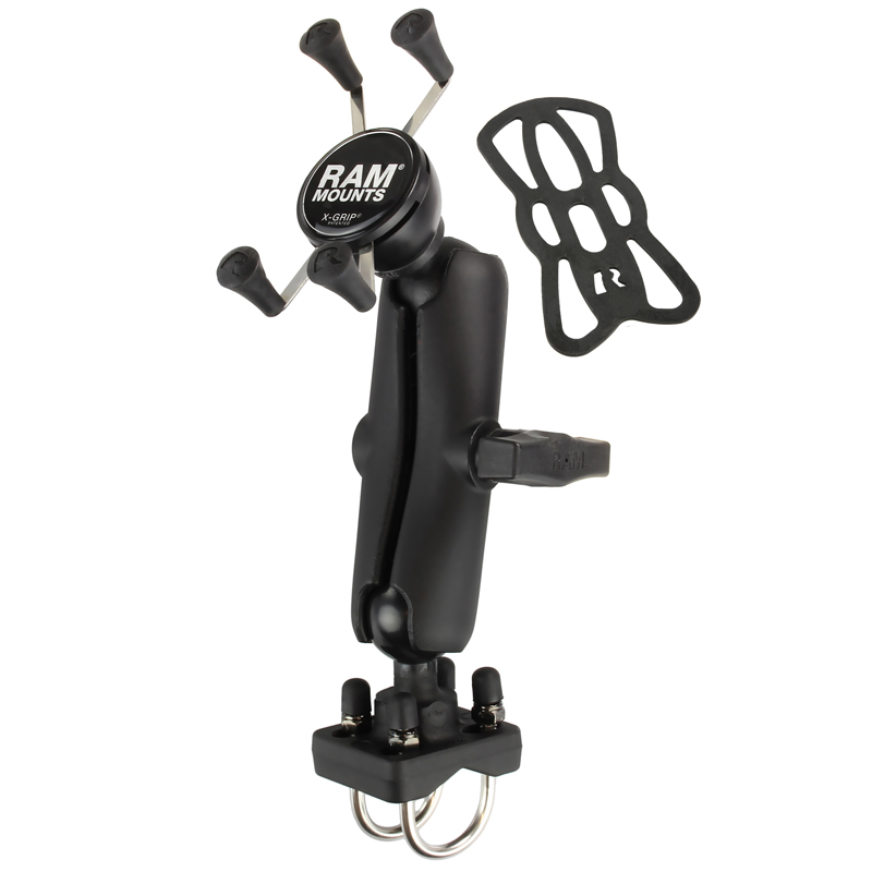 RAM-101U-235-UN7 small X-Grip Lenkerhalterung - Doppelbügelschelle 1 - 1,25", medium C-Arm 2