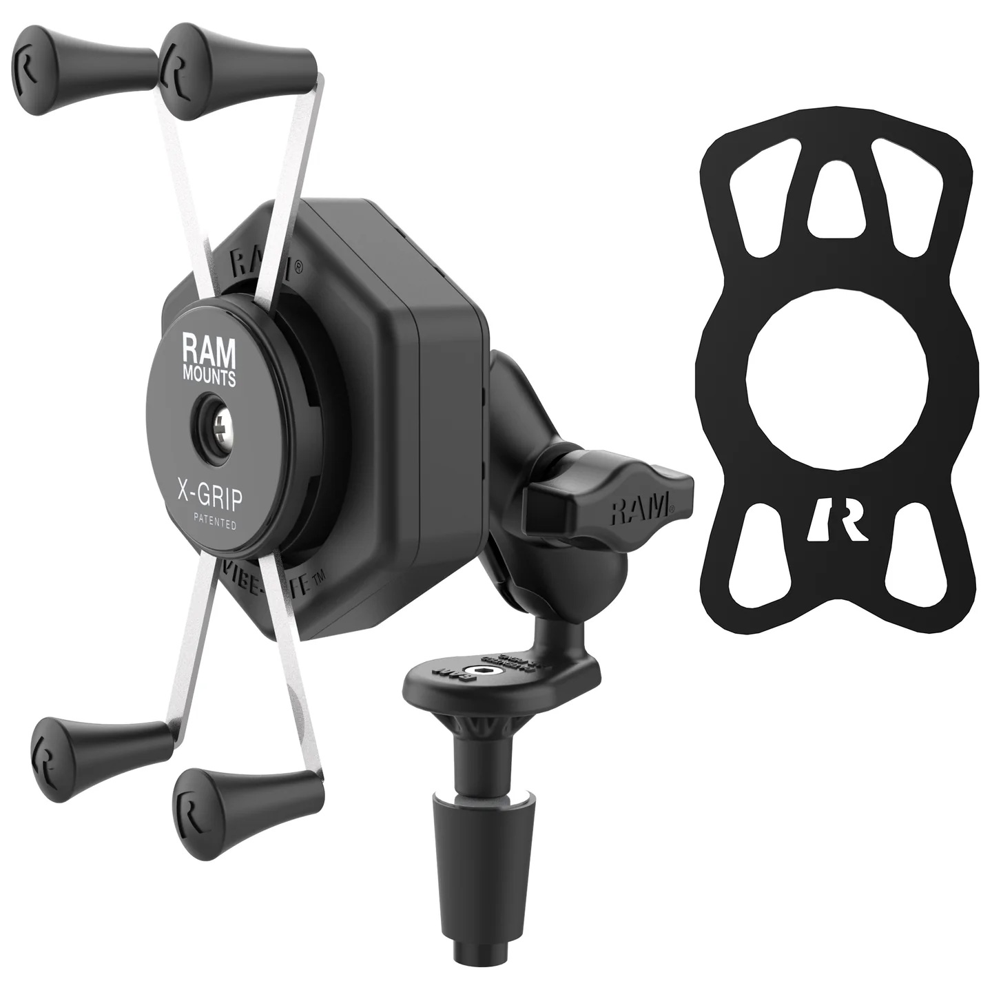RAM-B-176-A-UN10-462 Large-X-Grip®Motorradhalterung - Gabelschaftbasis, Socket Arm kurz, Vibe-Safe™ 1
