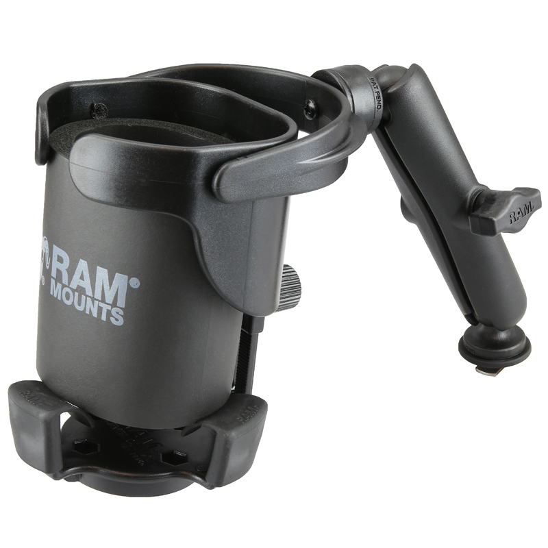 RAM-B-417B-C-354-TRA1U Level Cup XL Becherhalter mit Track-Ball Schienenbasis 2