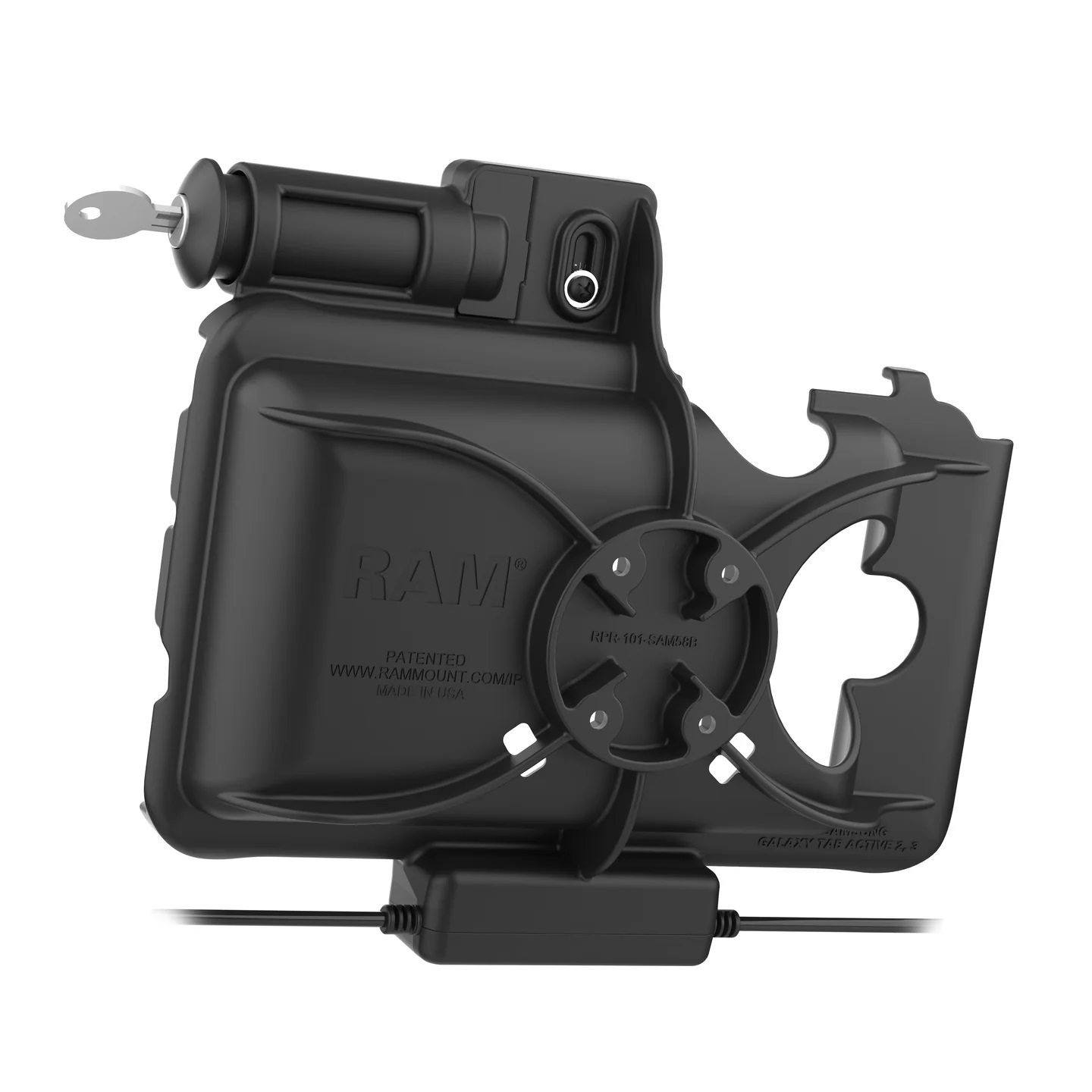 RAM-HOL-SAM58CPKL-1AU EZ-Roll'r™ USB-C Ladedock für Samsung Tab Active 5/3/2 - Data USB-A, mit Schloss 3