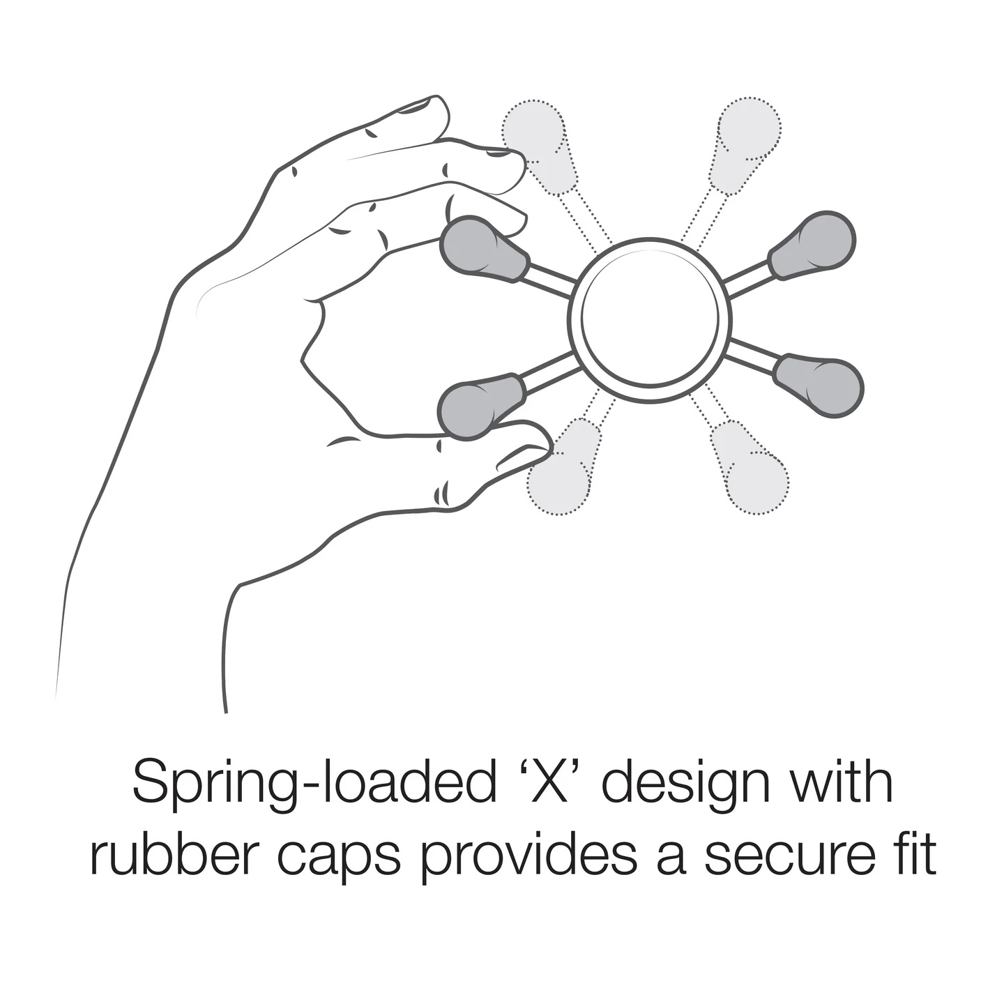 RAM-138-UN7U small X-Grip Schraubhalterung für kleine Smartphones - Round Base, C, medium 3