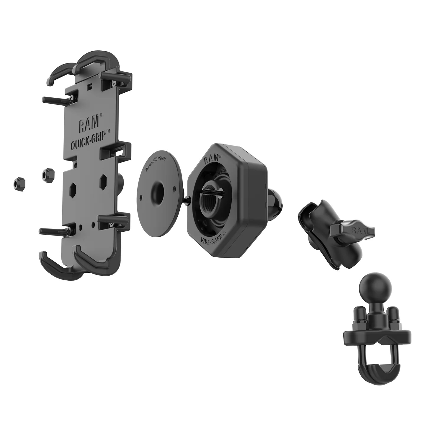 RAM-B-149Z-A-PD4-462 Quick-Grip XL für große Smartphones - Bügelschelle 0,5-1,25", Vibe-Safe, kurz 4