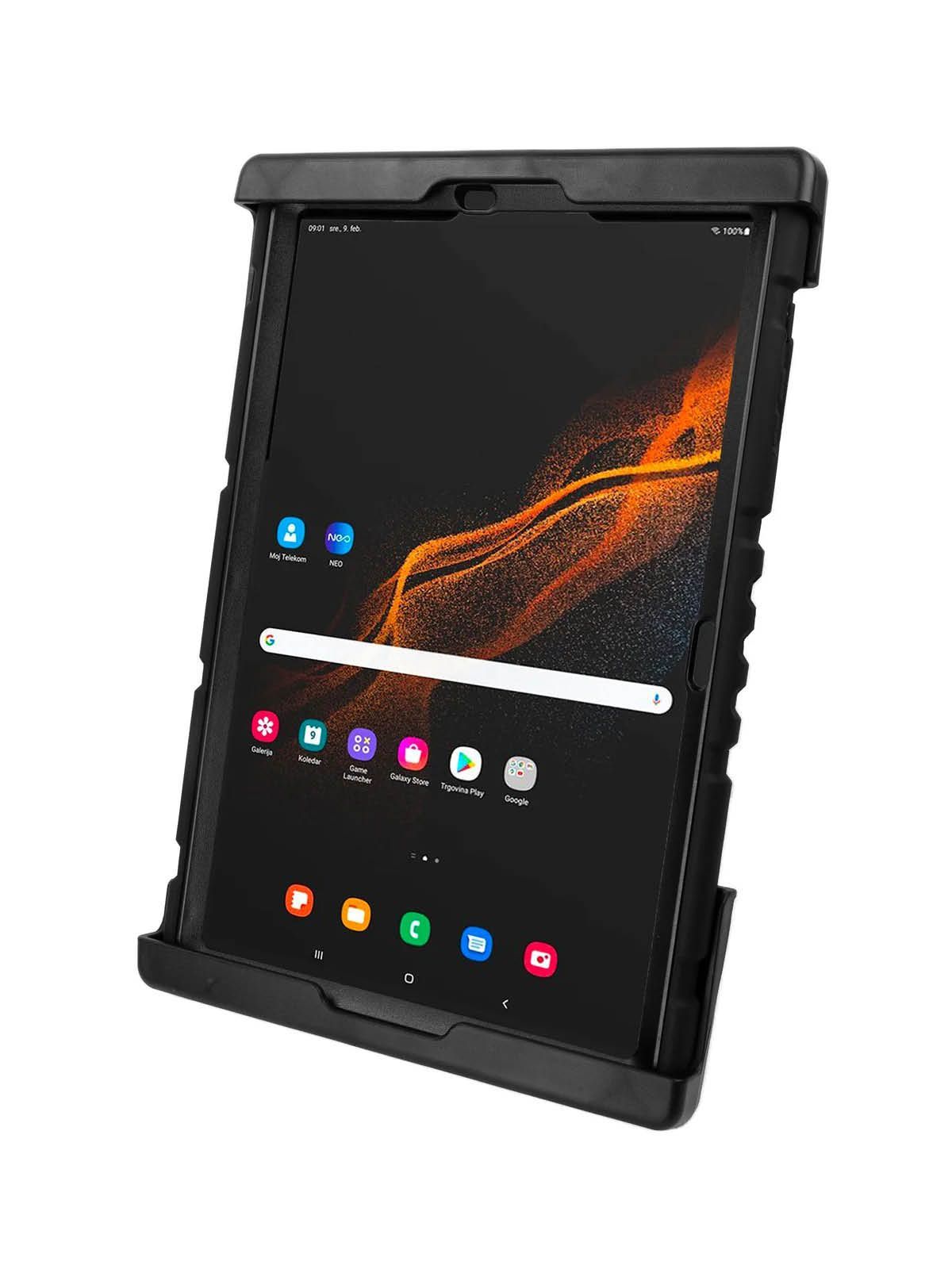 RAM-HOL-TAB36U Tab-Tite Halteschale universal für Samsung Tab S7+/ S7 FE/S8+/S9+ in Hülle 1
