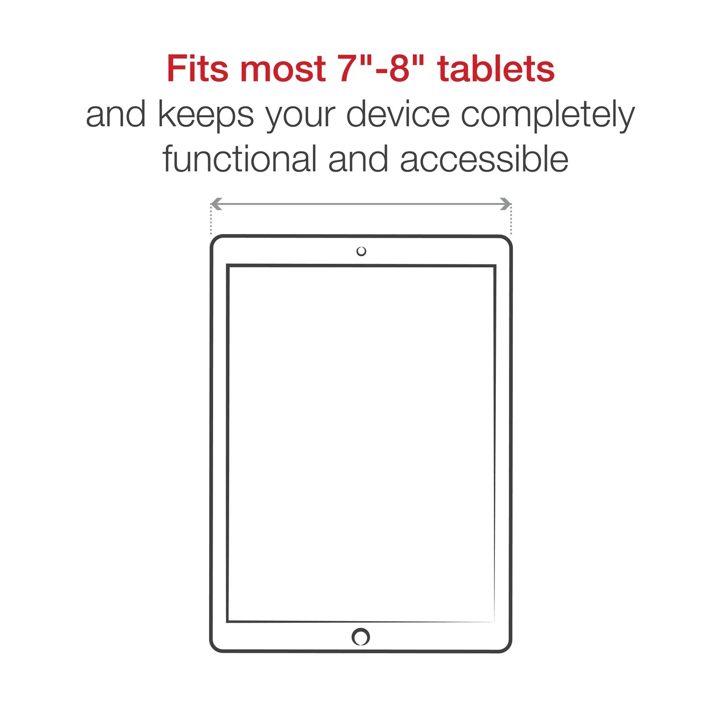 RAM-B-149Z-UN8U X-Grip Lenkerhalterung für 7-8 Zoll Tablets - U-Bügelschelle 2,5-1,25" 7
