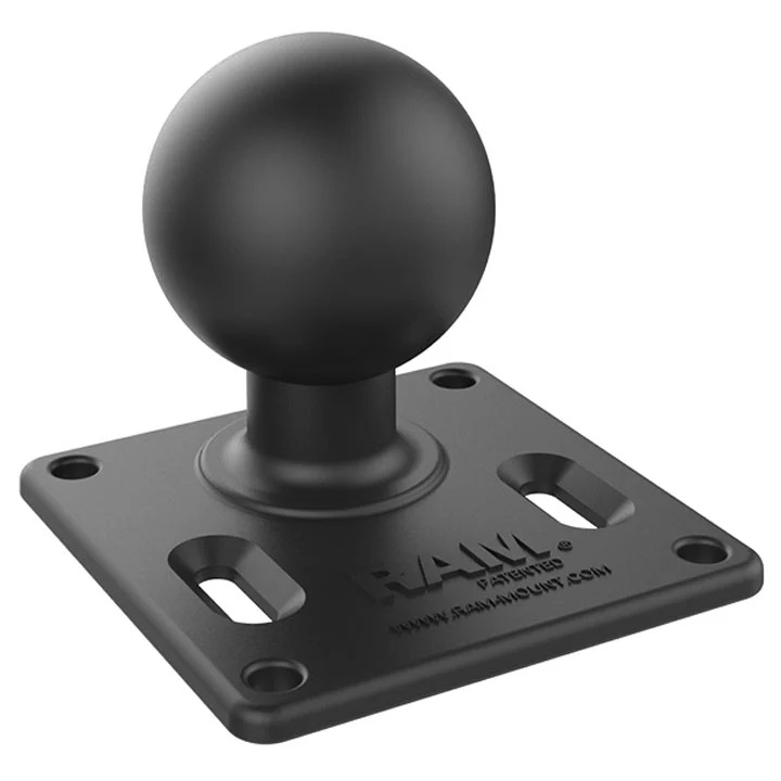RAM-D-101U-MI1-2461 Double Ball Mount mit VESA-Platte 75x75, Kontermutter und Round Base 5
