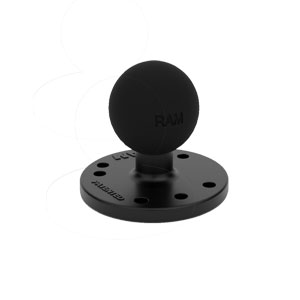 Eine RAM Mount Round Base vor weißem Hintergrund.