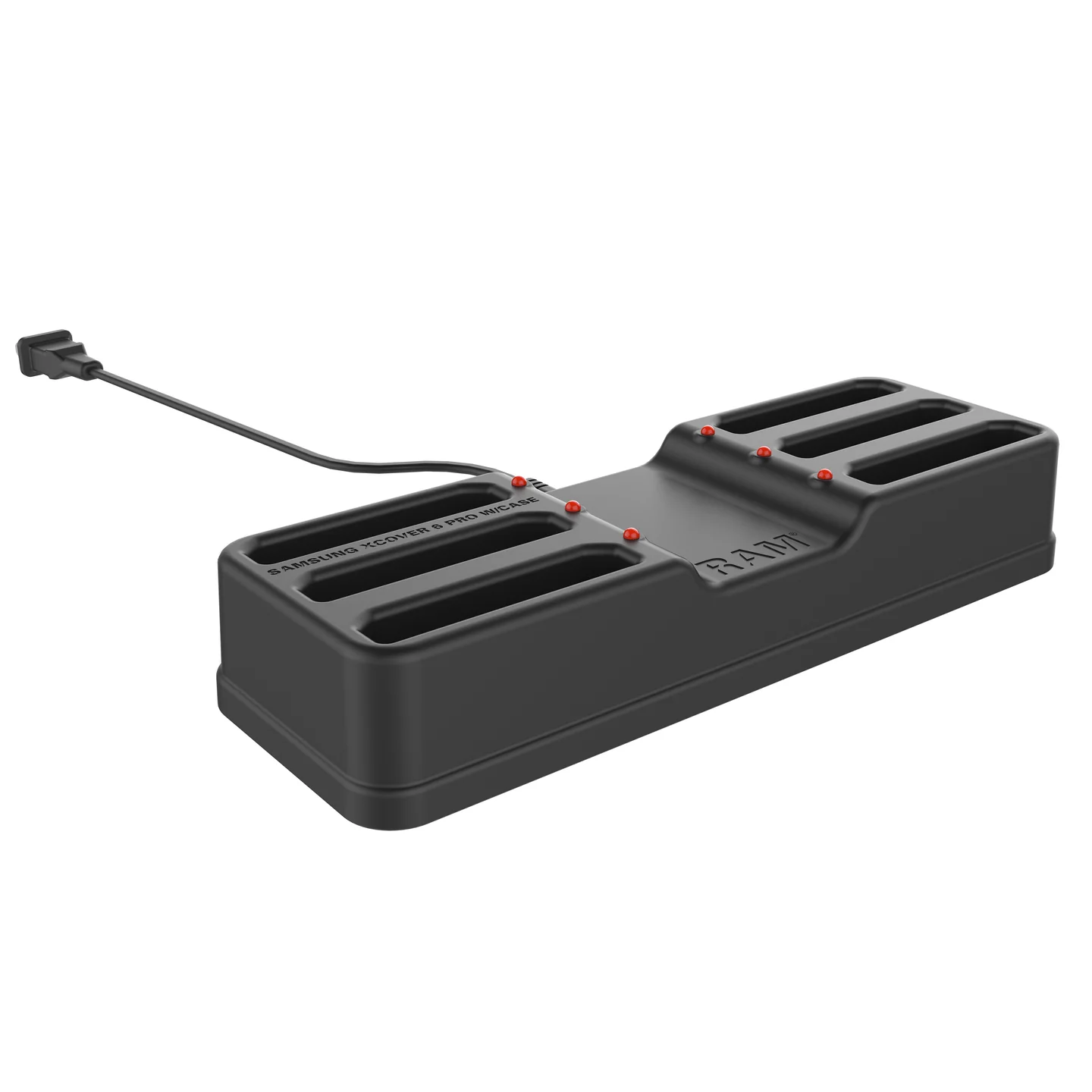 RAM-DOCK-6G-SAM84CPU RAM 6-Port Dock für XCover7 & XCover6 Pro mit OEM- oder RAM Skin - Schwarz 2