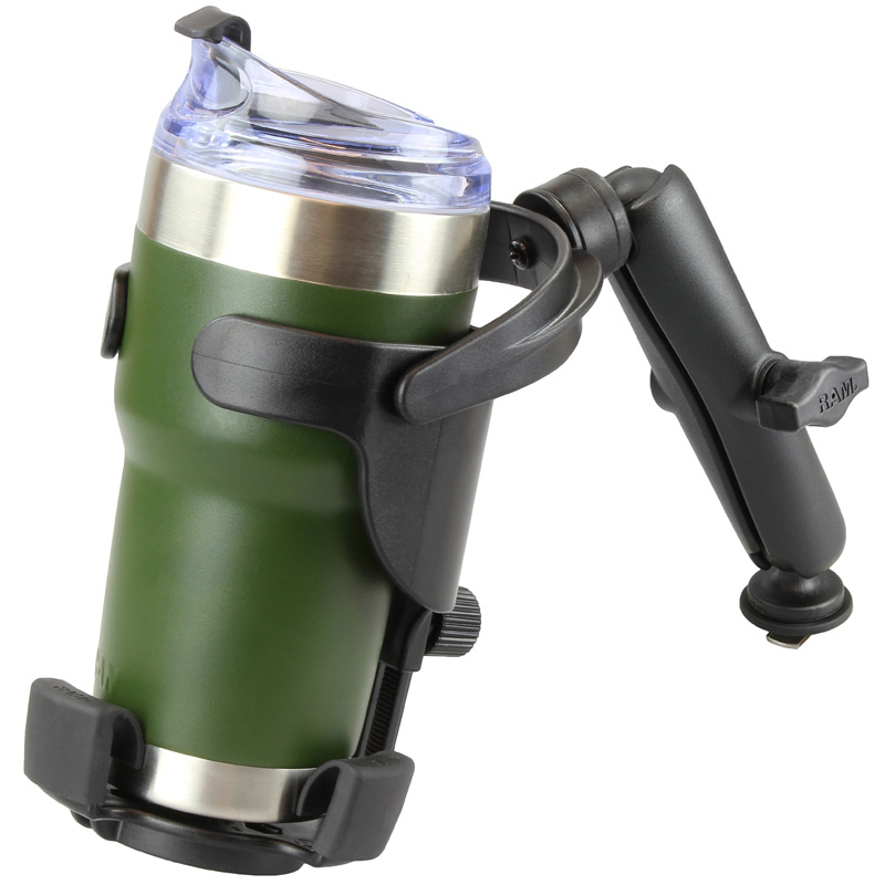 RAM-B-417B-C-354-TRA1U Level Cup XL Becherhalter mit Track-Ball Schienenbasis 1