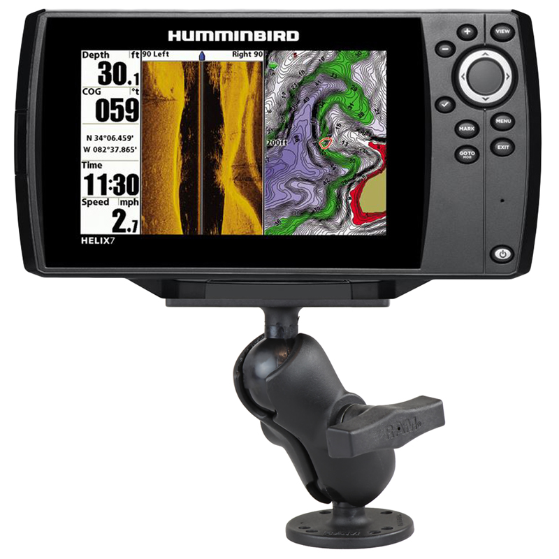 RAM-202-24-B-202U Schraubhalterung für Humminbird Helix 7 mit Geräteplatte 1