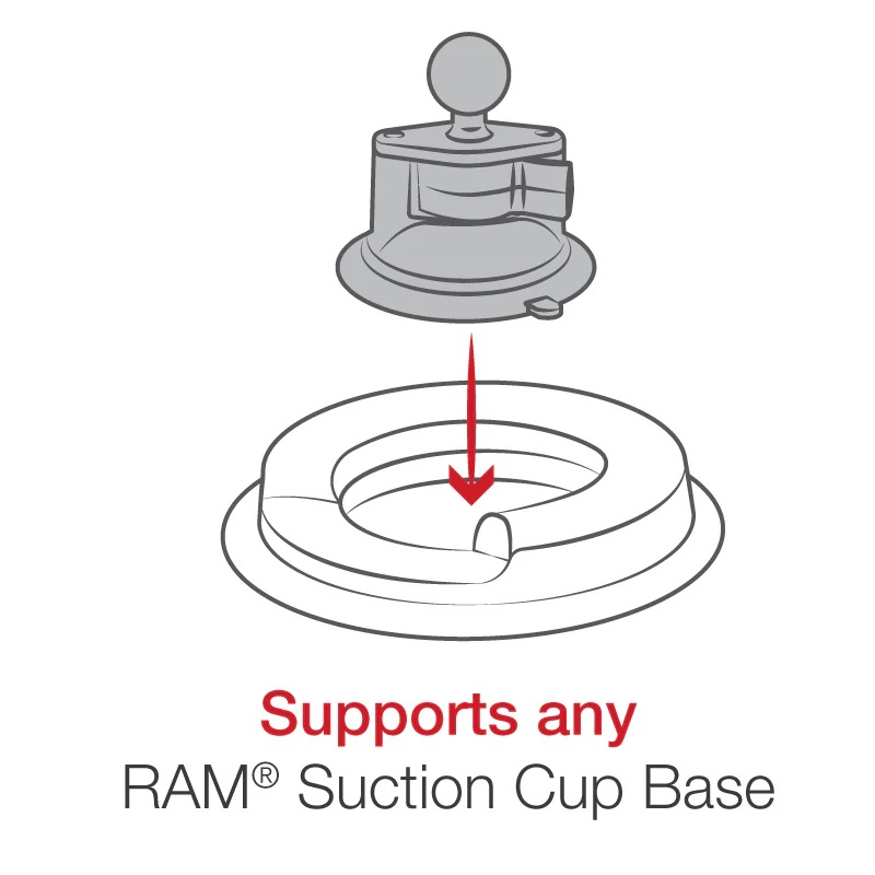 RAP-279B Portable Armaturenbrettauflage für Saugnapfbasen 5