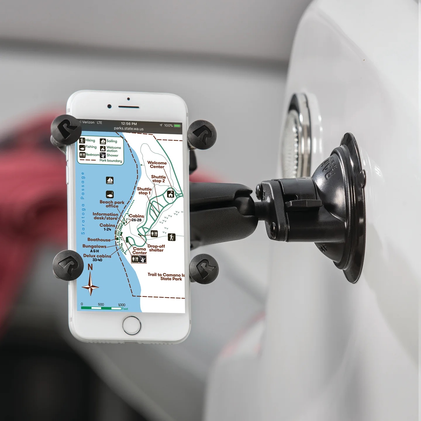 RAM-B-166-UN7U small X-Grip-Halterset für kleine Smartphones - Twist-Lock Saugnapfbasis 10