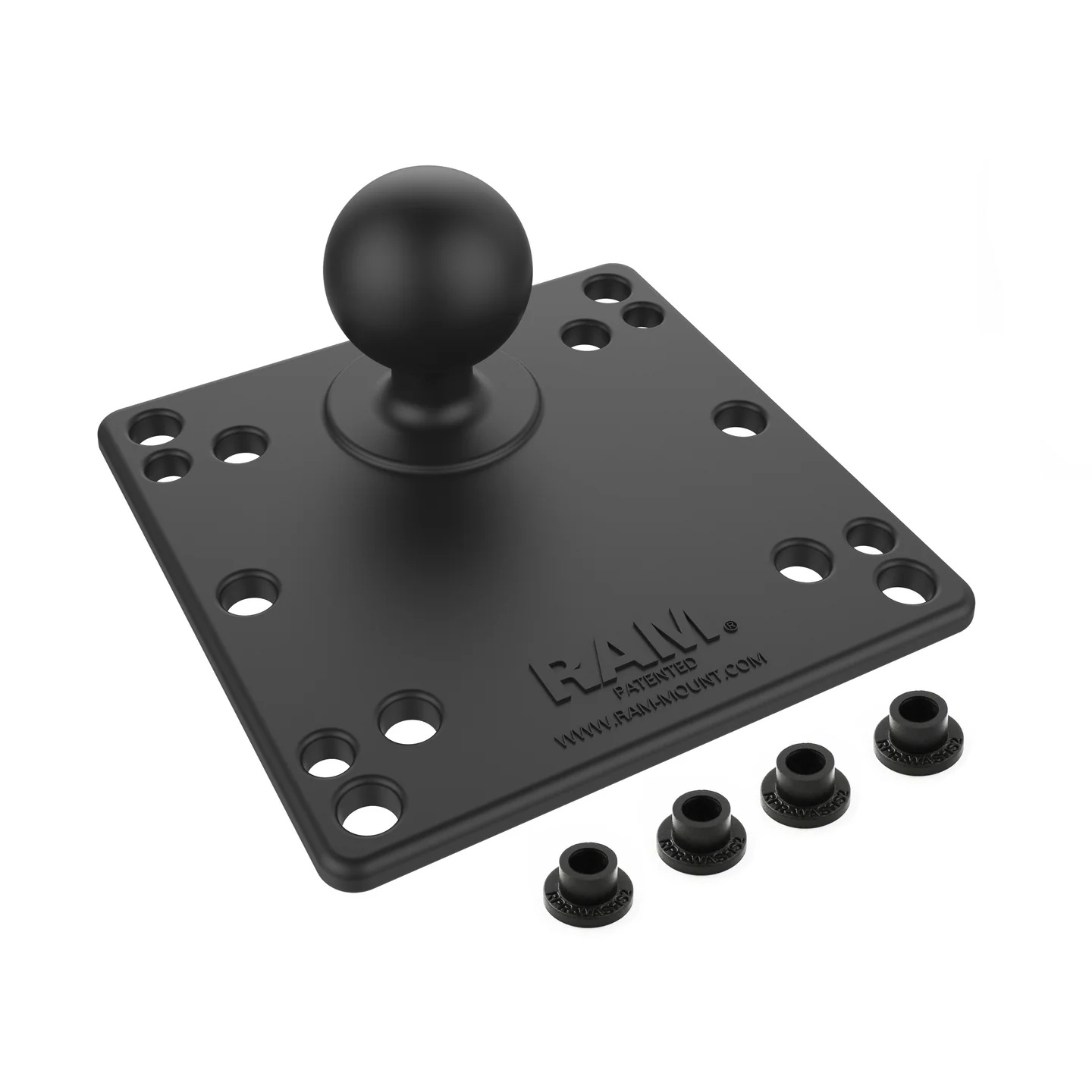 RAM-101U-246 VESA-Halterung (100x100/75x75) - C-Arm medium, Round Base, Aluminium 2