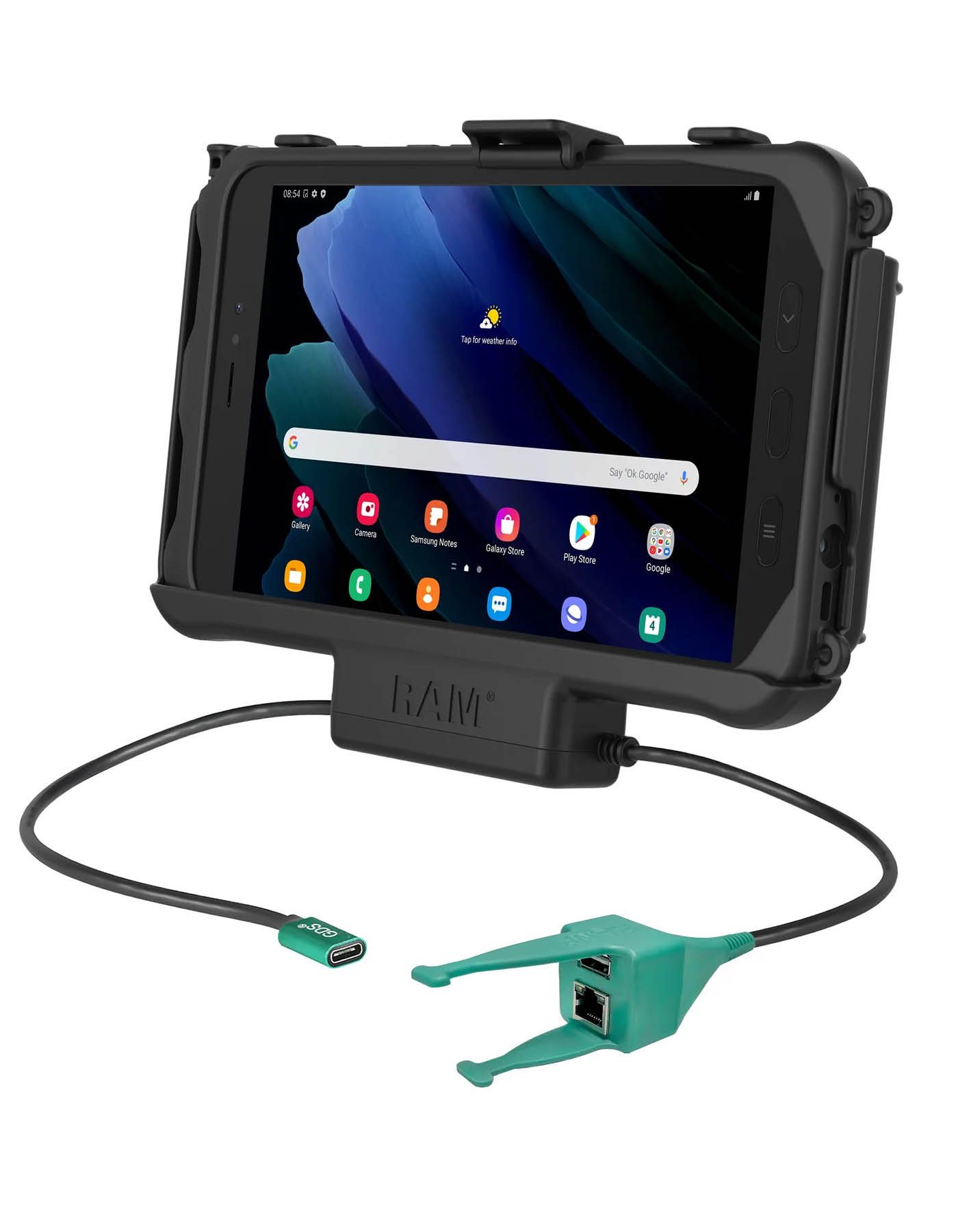 RAM-HOL-SAM60CP-RJ45AU EZ-Roll'r Ladestation für Samsung Tab Active 5&3 Input USB-C Output RJ45 & USB-A 1