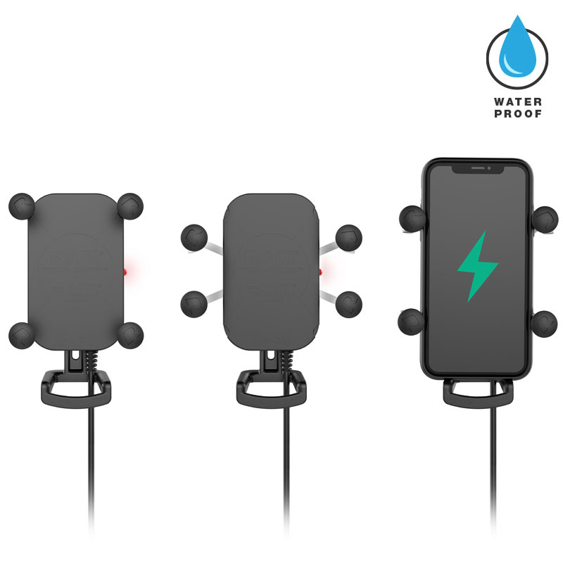 RAM-B-400-A-UN12W-V7M Tough-Charge induktive Motorrad Halterung für Smartphones, Tough-Claw Basis 3