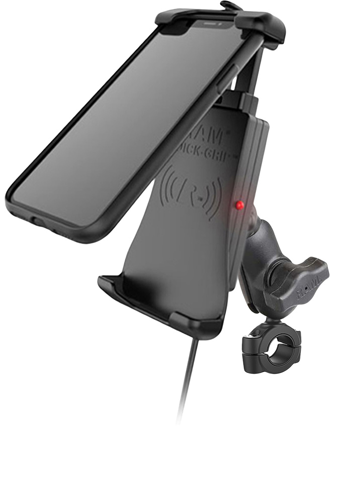 EC-B-408-75-1-A-UN14W Quick-Grip induktive Motorrad-Halterung mit medium Torque-Basis 1