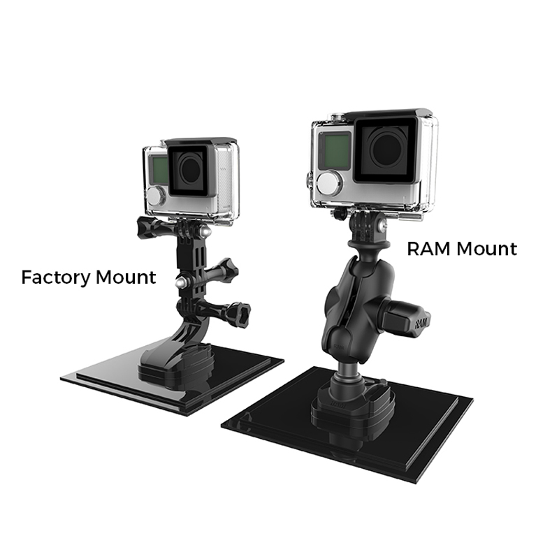 RAP-B-GOP2-A-GOP1U Kugeladapter für GoPro Sockel mit universeller Action-Kamera Halterung 1