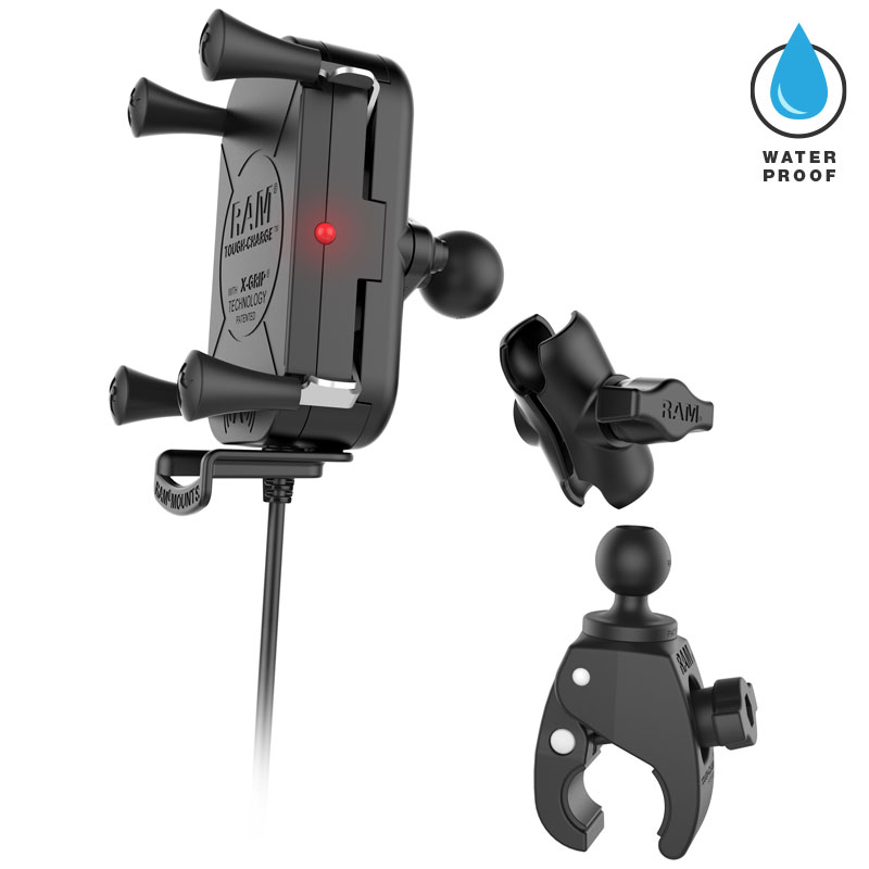 RAM-B-400-A-UN12W-V7M Tough-Charge induktive Motorrad Halterung für Smartphones, Tough-Claw Basis 3
