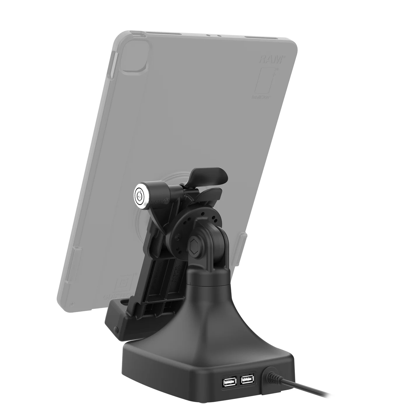 RAM-GDS-DOCKLR-D14-U1C-2A GDS® Uni-Conn™ Ladedock mit Power Single USB-C & Data 2 x USB-A, abschließbar 3