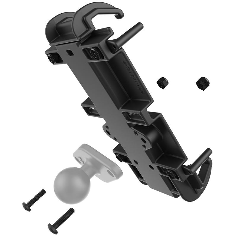 EC-HOL-PD4U-A-379-M616U Motorradhalterung mit Schraubkopfadapter M6 und XL Quick-Grip Universalhalter 4