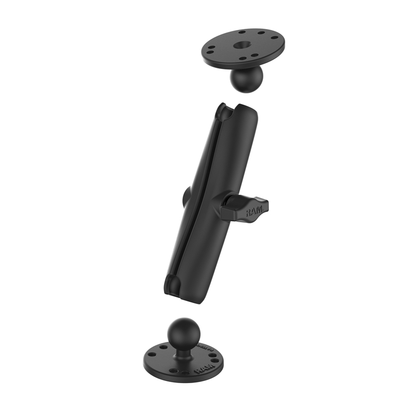 RAM-B-101-C Double Ball Mount mit Round Base (lang) 0