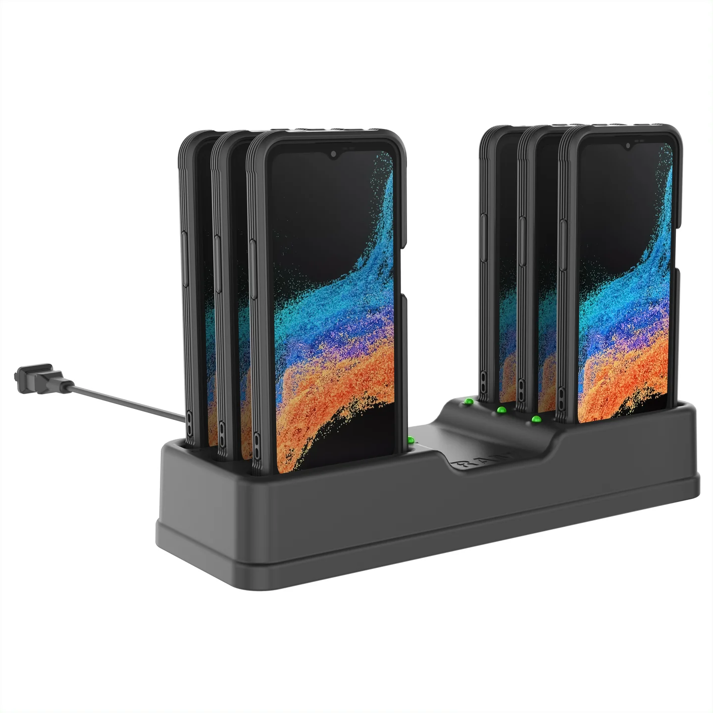 RAM-DOCK-6G-SAM84CPU RAM 6-Port Dock für XCover7 & XCover6 Pro mit OEM- oder RAM Skin - Schwarz 1