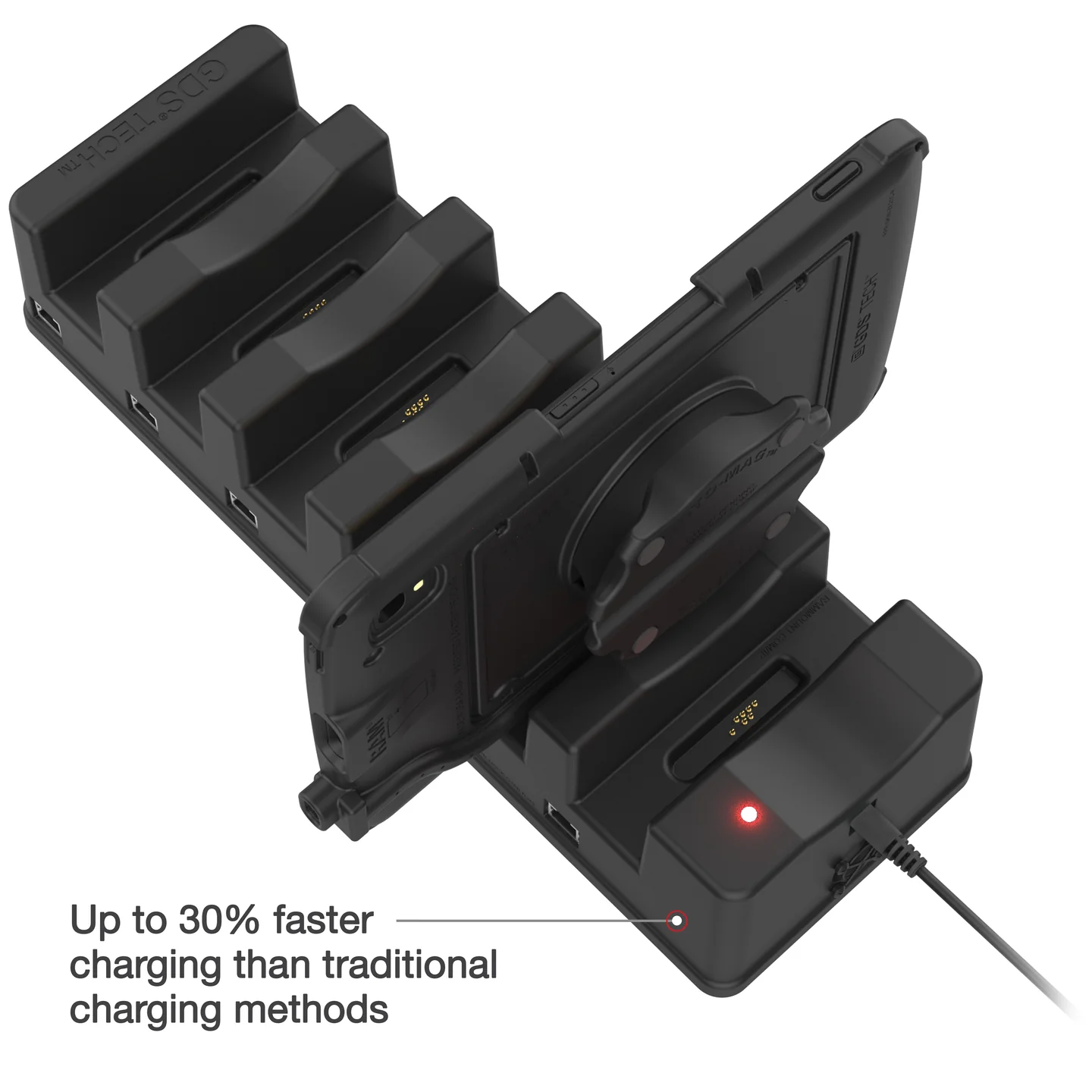 RAM-GDS-DOCK-6G16P-RJ45 GDS 6 fach Tisch-Ladestation mit 6x Netzwerkanschluss für Tablets in IntelliSkin 5